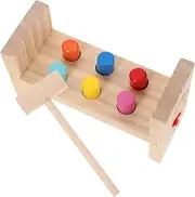 Kisangel 1Set Colorful Wooden Tapping Game Cognitive Percussion Plaything for Develops Hand Eye Coordination Fine Motor Skills Safe Design for Playroom Fun