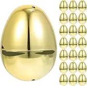 Cabilock 30pcs Plastic Easter Eggs Decorative Boxes, Openable Refillable Plastic Golden Egg-Shaped Containers Bulk for Easter Hunt Party Favors Basket Stuffers Filler Prize Supplies Decor