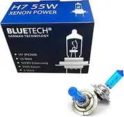 BLUETECH 2 x Plus H7 55W 9500K Xenon effect with StVZO approval and super Xenon effect