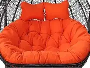 Hammock Swing Chair Cushion for 2 Persons Hanging Chair Cushion Only Thickened Patio Hanging Egg Chair Cushion Waterproof Double Seater Egg Chair Cushion Replacement Removable(I)