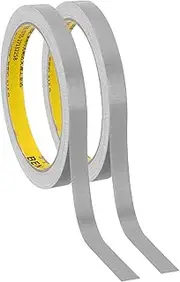 uxcell 0.4"x0.01" Bookbinding Tape, 22 Yard Total 2 Roll Cloth Bookbinding Repair Tape Book Binding Tape Self Adhesive for Repairing Old Books, Silver