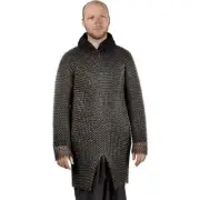 Black Butted Chainmail Shirt Armor Costume LARP & Reenactment Chain mail Hauberk