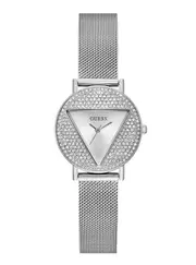 GUESS Silver Mini Iconic Glitz Mesh Watch