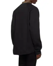 round collar decal hoodie XL,L Black