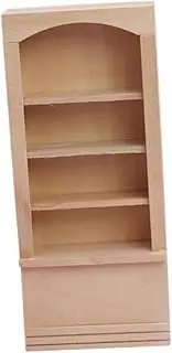 Mini Bookshelf for Decor Wooden Miniature Furniture Home Mini Decor 1:12 Scale Dollhouse
