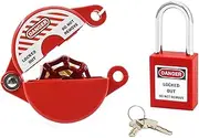 Outdoor Faucet Lock with Padlock - Water Spigot Lock, Hose Bib Lock for 1 to 2-1/2 in Dia Valve Handles, Faucet, Easy to Use Fine Workmanship