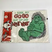 Vintage Iron On Transfer I THINK MY GO GO GOT UP AND WENT By Funny Fronts NEW