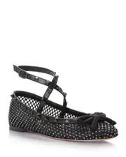 Valentino Garavani Women's Embellished Ankle Strap Ballet Flats