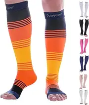 Doc Miller Open Toe Knee High Compression Stockings 8-15 mmHg
