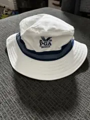 NEW PGA VALHALLA BUCKET HAT SIZE L/XL 2024 PGA CHAMPIONSHIP GOLF HAT WHITE