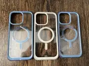 Three Plastic iPhone 15 Pro Max Cases Clear MagSafe