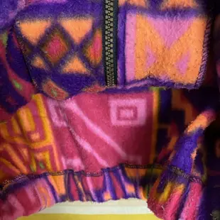 古著•Nuzi_s• 粉紫螢光色系搖粒絨連帽夾克J2010925