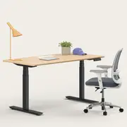 Recess Ergo Bundle | Ergonomic Chair Desk | Home Office Furniture Packages, Slate / Small - 120W x 70D (cm) / Maple/Black