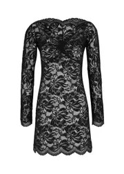 Rabanne Floral Lace Mini Dress - Black - 34 (UK6 / XS) 34 (UK6 / XS)
