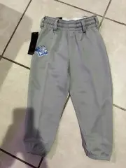 Mizuno Youth Medium Gray Baseball Pants Performance Plus Padding Elastic Bottom