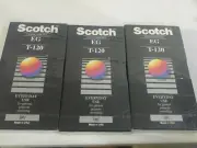 Scotch EG T-120 6 Hour VHS Tapes, New Sealed, 3 Pack