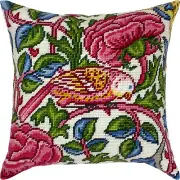 DIY Needlepoint/Tapestry Pillow Kit "Magic bird" 16x16 in / 40x40 cm