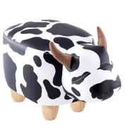 Kids Ottoman Foot Shoes Stool Cow Chair Rest Seat AU Stock - Small Dairy Cattle