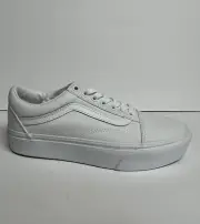 VANS Womens Old Skool Plat Sneaker White Size 8 M