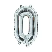 Number Zero Balloon Silver Number 0 Balloon 32" Foil Mylar Silver Number Balloon