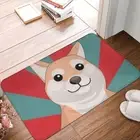 Games Bath Carpet Missile Shiba Inu Flannel Mat Welcome Doormat Home Decor Rug