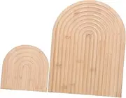 ORFOFE 2pcs Dressing Table Dresser Decoration Vanity Tables Wood Arch Artwork Kitchen Counter Decor Boho Decor for Shelves Boho Home Decor Wood Arch Table Centerpiece Wooden