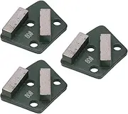 3PCS Diamond Grinding Shoes, Trapezoid Concrete Grinder with 2 Long Teeth, Green, for Concrete Surface Grinding & Polishing