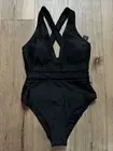 Tempt Me Plunge Sexy Hollow Out Monokini Size M Black One Piece Swimsuit
