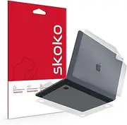 skoko 2024 2025 Easy Intall Version Skin Protector Matte Transparent Film Compatible with MacBook Air 13 inch M2 / M3 / M4 2022-2025, Top, Bottom, Palmrest & Trackpad, Similar to TPU Screen Protector