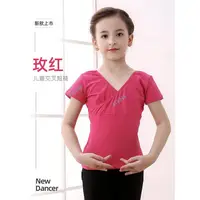 在飛比找蝦皮商城精選優惠-台灣發貨 紅舞鞋 兒童舞蹈練功服 芭蕾舞考級訓練服 短袖 棉