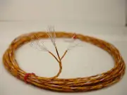 10 ft 22 AWG Silver Plated Kapton 3 Wire Twisted 19 Strands Headphone Cable SPC