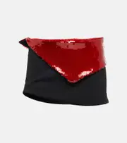 [LaQuan Smith] LaQuan Smith Sequin-trimmed miniskirt AU 10 red