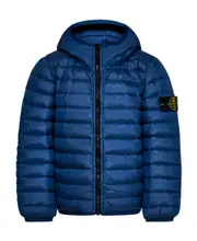Stone Island Junior Logo Patch Padded Jacket 14Y cornflower blue