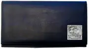 [Siskiyou] SDCK14 Leather Checkbook Cover w/Scuplted Moose Emblem, Black