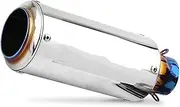 Tailpipe Tip 51mm 60mm Motorcycle Stainless Steel Muffler Exhaust Pipe For R3 R6 FZ6 MT07 MT09 MT10 For MT 07 09 10 MTAX530 MTAX500 For MTAX 530 500 Exhaust Muffler Silencer Pipe (Size : TYPE-C 60MM