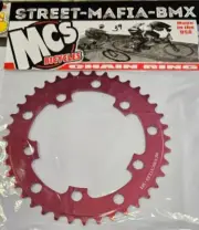 MCS CHAINRING BMX BIKE SPROCKET 39t RED USA MADE! GT Haro SE Racing Redline new