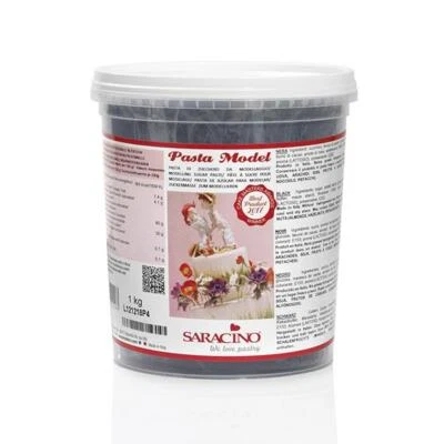 Sugar Paste Cake Icing Edible Saracino Model Black 1Kg Fondant Sugarcraft