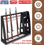Gun Storage Rack Floor Standing Gun Display Rack Can Holds 10 Long 8 Short Guns