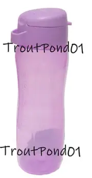 TUPPERWARE Eco Bottle Sports Water 16 oz Wide Mouth Flip Top Cap Slim Purple