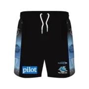 Cronulla Sharks NRL CLASSIC Mens Indigenous Training Short | Blue/ Black by Spor