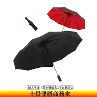 在飛比找蝦皮商城優惠-商務雨傘 雙層傘布 太陽傘 不透光 加強十骨 超強防風 加大