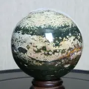 72#-78mm-625g NATURAL OCEAN JASPER QUARTZ CRYSTAL SPHERE BALL HEALING