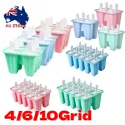 Silicone Ice Cream Mould Block 4-10 Cavity Frozen Molds Icy Pole Jelly Ice Lolly