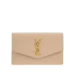 [SAINT LAURENT] SAINT LAURENT 'Uptown' wallet on chain Woman One Size One Size Beige