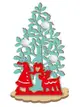 【誠品獨家】日本APJ 聖誕卡/ 迷你木製立體卡/ 聖誕老人與麋鹿
