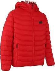 [SUNFECILI] 11 Areas Heated Jacket Outdoor USB Electric Heating Jackets Warm Sprots Thermal Coat Clothing Heatable Cotton Jacket for Men (XXXXL)