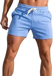 [JackieLove] Men's 3" Short Slim Fitted Gym Workout Sweat Running Exercise Athletic Lounge Shorts