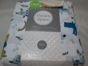 Dream Space PUPPY PLAY Twin Sheet Set ~ Puppies, Bones, Woof NEW