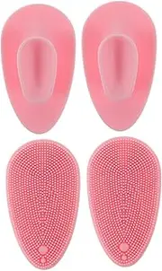 WOONEKY Facial Cleansing Brush Set Silicone Face Scrubber Exfoliator 2 Sides Brush Cleaner Makeup Remover Gentle Skin Care Tools