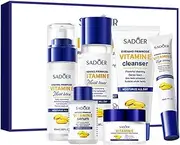 Evening primrose vitamin E skin care set, 6-piece beauty set, including essence, toner, lotion, facial cleanser, eye cream and face cream